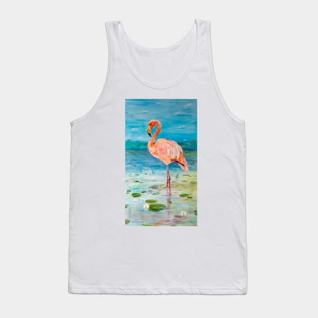 Flamingo. Costa Brava Tank Top by NataliaShchip
